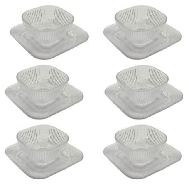 Trendmax Trendmax | 12-Delige Glazen Kom- en Schotelset