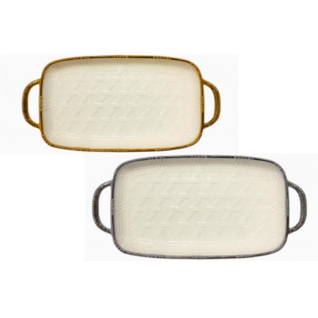 Luxe Rechthoekige Porseleinen Schaal