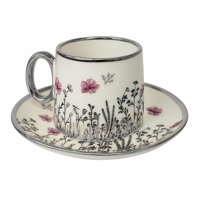 Bavary | 12-Delige Espressoset | Bloempatroon