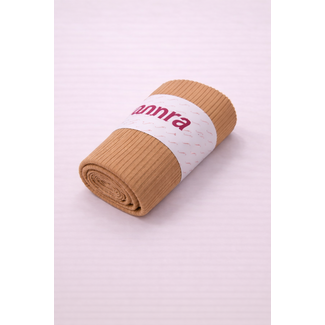 Hoofddoek Ribbel Kort Lichtbruin