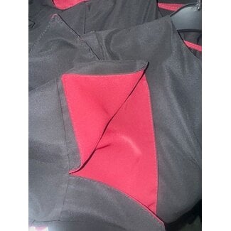 Abaya Twin Black on Red