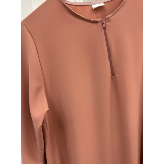 Abaya Twin Rits  Koraal rood