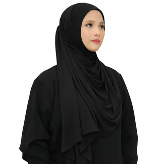 Hoofddoek Bamboe Jersey Zwart