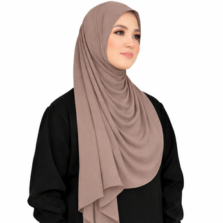 Hoofddoek Bamboe Jersey Taupe