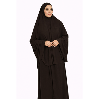 Khimar Premium Jersey 2-Delig | Donkerbruin