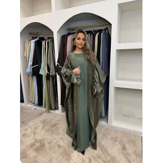 Abaya 2-delig Mina Olijfgroen