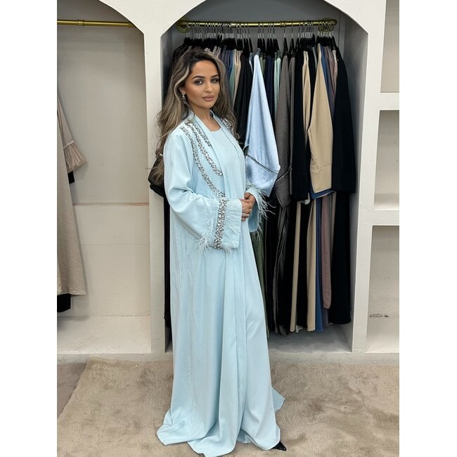 Abaya Suikerfeest Misty Baby Blauw