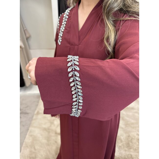 Abaya Suikerfeest Sofia Burgundy Rood