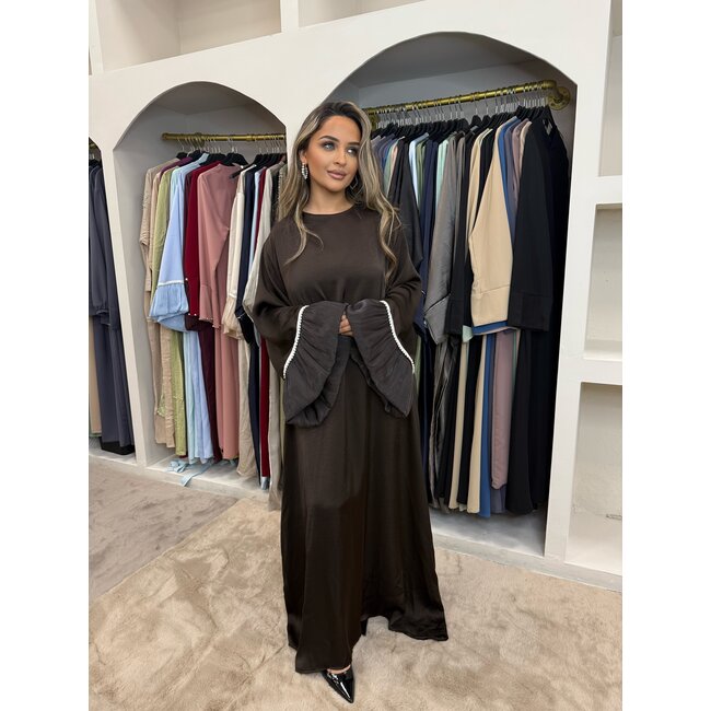 Abaya Suikerfeest Linda Chocolade Bruin