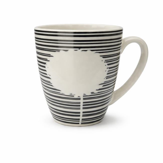 Porseleinen Mok Bloem Motief