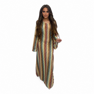 Sun Dress Bruin/geel ONE SIZE