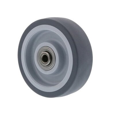 Roue en caoutchouc 75 mm - roulement à billes 6 mm - 75 kg