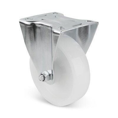 Nylon fixed caster 80 mm - roller bearing - 125 kg