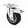 Rubber swivel castor with brake 125 mm ball bearing - 200 kg