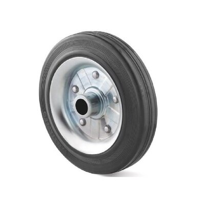 Roue en caoutchouc 200 mm - trou d'axe de roulement à rouleaux 20 mm - 205 kg