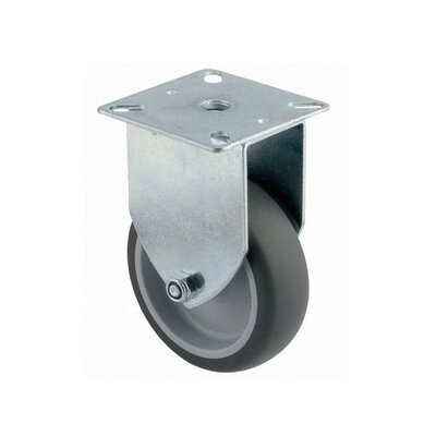 Rubber fixed caster 100 mm 80 kg