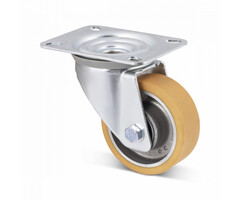 Roulette pivotante en PU 80 mm - 150 kg