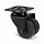 Roulette pivotante double noire 50 mm - platine - 80 kg