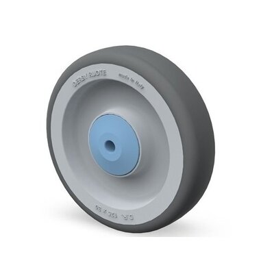 Ruota in acciaio inossidabile 100 mm - PU - cuscinetto a sfere - 150 kg