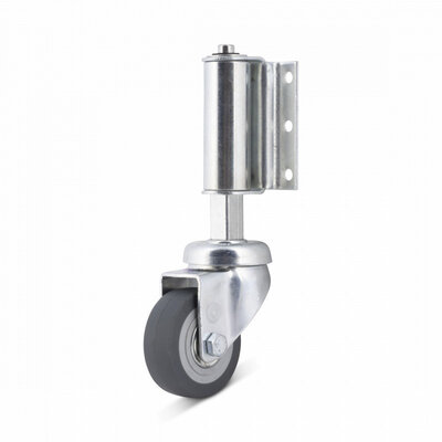 Spring-loaded swivel castor 50 mm - gate wheel - ladder wheel - 40 kg