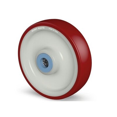 Ruota in acciaio inossidabile 160 mm - PU - cuscinetto a rulli - 400 kg