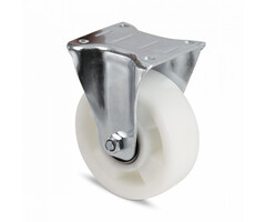 Fastmontert hjul i nylon 100 mm - 300 kg