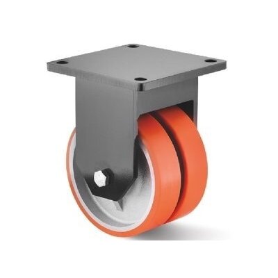PU fixed castor 300 mm - ball bearing - 4000 kg