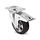 Rubber swivel castor with brake 160 mm - ball bearing - 350 kg
