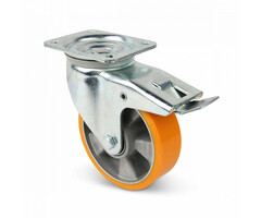 PU swivel castor with brake 160 mm - 800 kg
