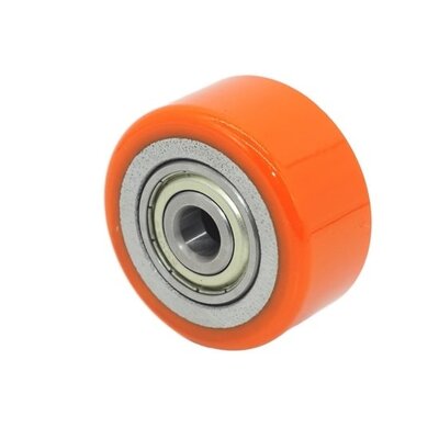 Mini rodízio giratório para serviço pesado com travão 35 mm - rolamento de esferas - 100 kg