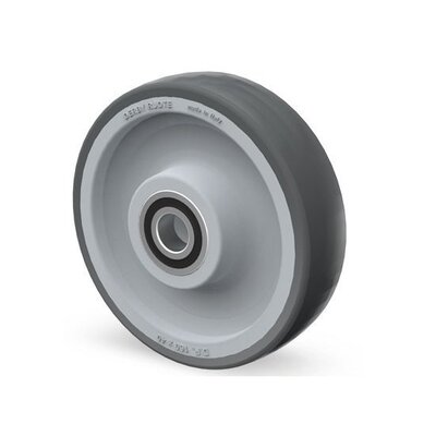 Roda de PU 200 mm - rolamento de esferas com furo 20 mm - 600 kg