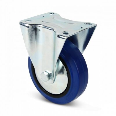Roulette fixe en caoutchouc pour flight case 80 mm - 110 kg