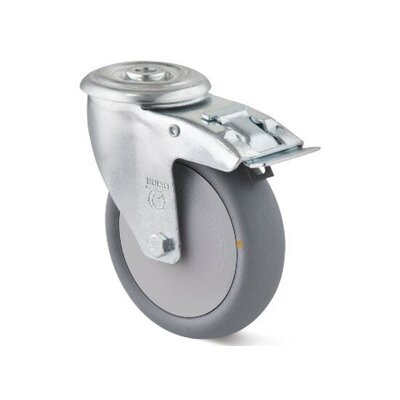 Roda giratória antiestática ESD com travão 100 mm - 90 kg