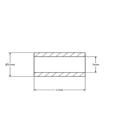 Akselbøsning - 12x8x41 | rustfrit stål / Inox