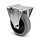Rubber fixed caster 200 mm - ball bearing - 400 kg