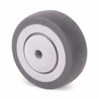 Roue en caoutchouc 50 mm - trou d'axe de roulement à billes 6 mm - 50 kg