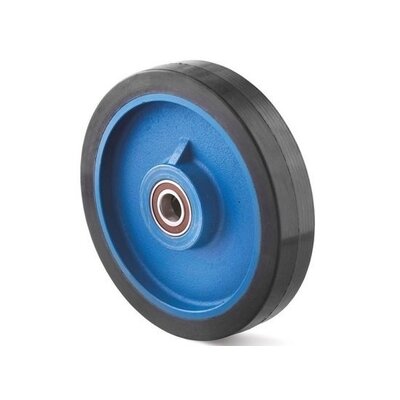 Roue en caoutchouc 300 mm - trou d'axe à roulement à billes 30 mm - 750 kg