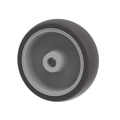 Roue en caoutchouc 50 mm - trou d'axe 8 mm - 50 kg