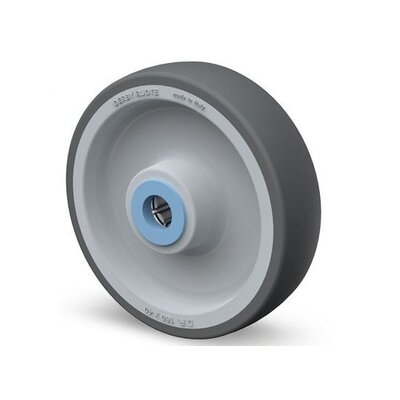 Hjul i rustfrit stål 200 mm - rulleleje boring 20 mm - 200 kg