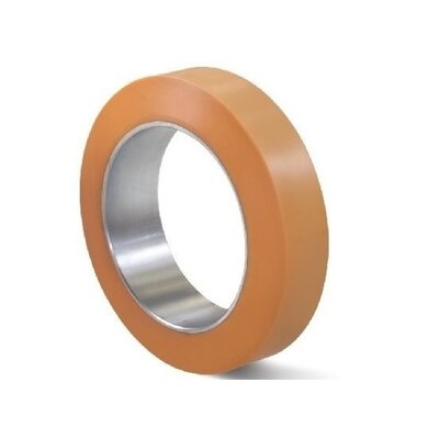 Bendaggio a pressione in Vulkollan 100x35x55 mm - anello di pressione in acciaio - 350 kg