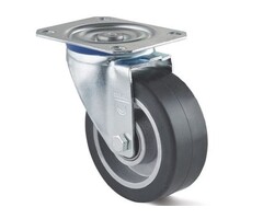 Elastic rubber swivel castor 80 mm - 120 kg