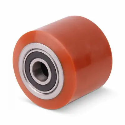 Rolo de paletes em PU 80x70 mm - rolamento de esferas - 700 kg