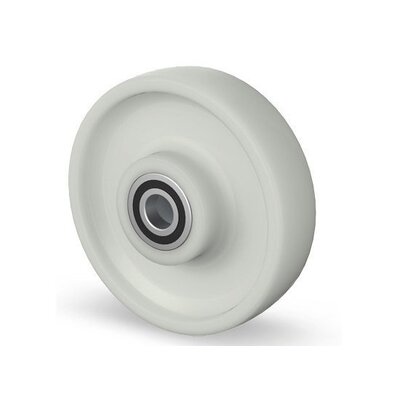 Roue en nylon 125 mm - trou d'axe de roulement à billes 15 mm - 400 kg