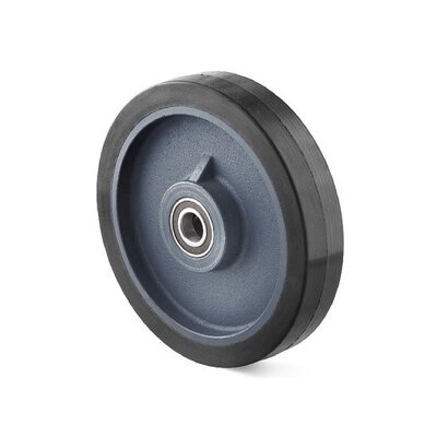 Roue en caoutchouc 250 mm - trou d'axe à roulement à billes 25 mm - 500 kg