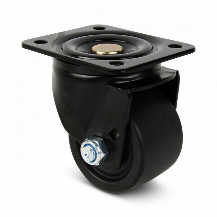 Heavy-duty nylon swivel castor 75 mm - 600 kg