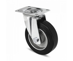Roulette pivotante en caoutchouc élastique 100 mm - 150 kg