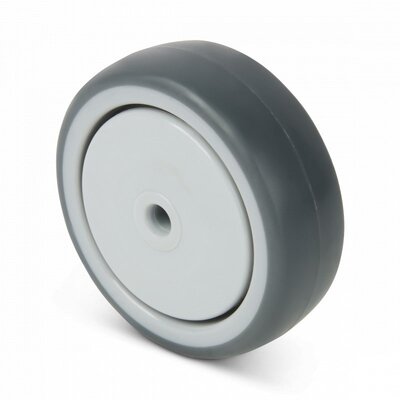 Roue en caoutchouc 100 mm - roulement à billes 8 mm - 100 kg