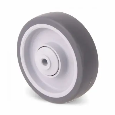 Roue en caoutchouc 80 mm - trou d'axe de roulement à billes 8 mm - 80 kg