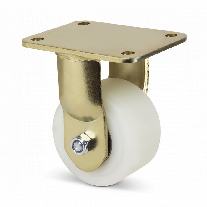 Fastmontert hjul av støpt nylon 100 mm - 1500 kg