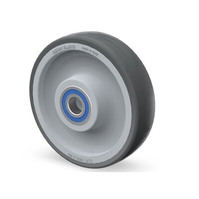 Ruota in acciaio inossidabile 160 mm - PU - cuscinetto a sfere - 400 kg